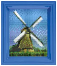 Mozaic cu ramă Pixelhobby - Moară de vânt, Kit Pixel Clasic
