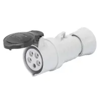 Priza industriala mobila HP - IP44/IP54 - 2P+E 16A 480-500V 50/60HZ - BLACK - 7H - Strangere cu surub