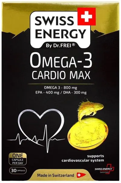 Omega-3 Cardio Max, 30 capsule, Swiss Energy