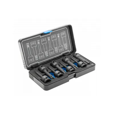 Kit de prize cu impact cu canelura Torx, 8 buc, 1/2″, CrMo