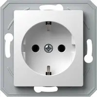 Ekonomik Priza SCHUKO 1P 16A ST IP20 Alb, TEM Modul TEM-VE10PWXO-U
