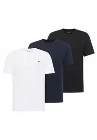 Set 3 Tricou Barbati - Alex - 6XL INTL - Multicolor - Bumbac - Design Clasic Casual - Ideal Pentru Uz Zilnic - Material Premium Confortabil - Maneca Scurta - Croiala Regular Fit