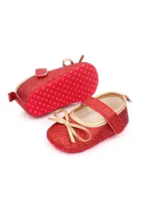 Pantofi Model AL 13479 cu sclipici - Textil - Fete - Rosu - Rosu