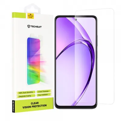 Folie de protectie Ecran Techsuit Clear Vision pentru Oppo A80, Sticla Securizata, Full Glue