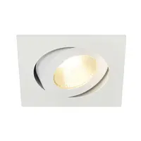 Spot incastrat, Contone incastrate montaj, cu LED-uri, 2000-3000K, patrat, alb, orientabila, 13W, inclusiv arcuri lamelare,