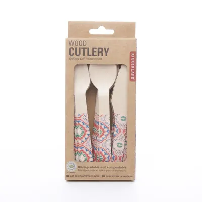 Set tacamuri din lemn - Wood Cutlery Mandala