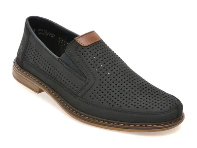 Pantofi RIEKER bleumarin, 13459, din piele naturala