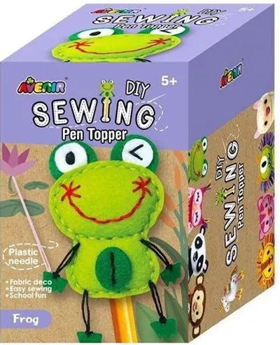 Set creativ Avenir - Coase-ți singur topper creion, Broasca