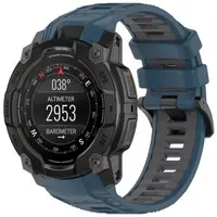 Curea Techsuit W077 pentru Garmin Instinct 3 45mm Solar / Instinct 3 45mm, Bleumarin