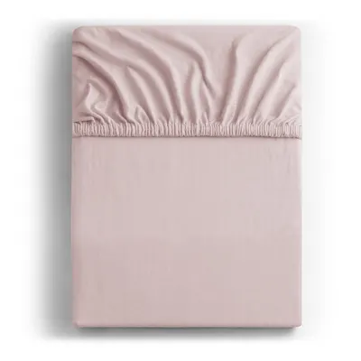 Cearceaf roz deschis din jerseu cu elastic 90x200 cm Amber – Restilo