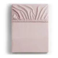 Cearceaf roz deschis din jerseu cu elastic 90x200 cm Amber – Restilo
