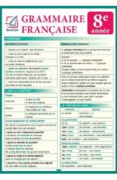 Pliant Grammaire Francaise 8e annee