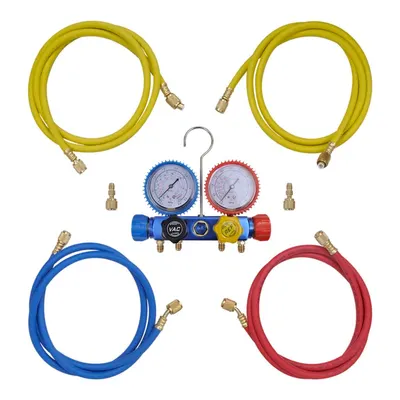 141656 Set manometru cu 4 căi, în trusă de scule