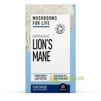 Lion's Mane Mushroom 800mg Pure Grade Extract Organic 60cps