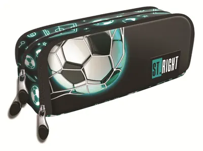 Penar neechipat cu 3 fermoare, St Majewski, St. Right Neon Football, cilindric