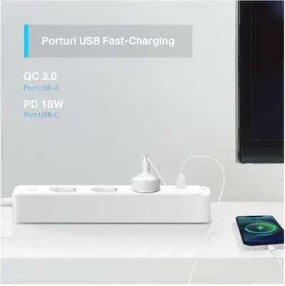 TP-Link SMART WI-FI SOCKET TAPO P300, Protocol: IEEE 802.11b/g/n, Bluetooth 4.2, 2.4 GHz, Cerințe de sistem, Android 5 sau mai