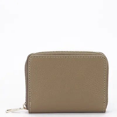 Portofel mic bej taupe din piele naturala 8912 07