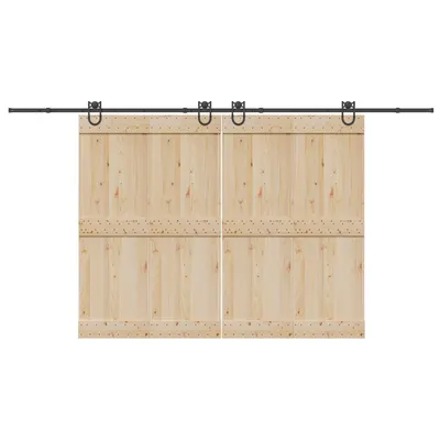 Gossi set feronerie pentru usi glisante, negru, 400 cm, otel