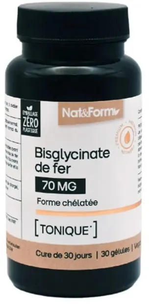 Fier bisglicinat, 30 capsule, Nat&Form