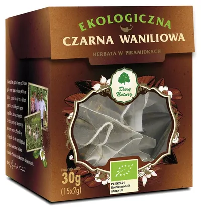 Ceai negru bio Ceylon, 15 plicuri filtrante, Dary Natury