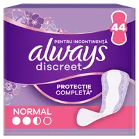 Absorbante pentru incontinenta urinara Discreet Normal, 44 bucati, Always