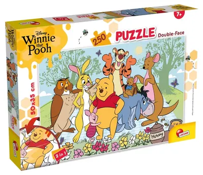 Puzzle dublu față Lisciani pentru colorat de 250 piese - Winnie the Pooh