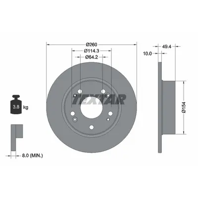 Disc frana TEXTAR 92144603