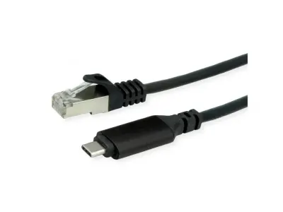 Cablu de retea USB type C la RJ45 LAN Gigabit 3m, Roline 12.02.1168