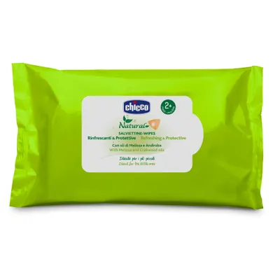 Servetele umede revigorante si protectoare Chicco, ulei de melissa si andiroba, 20buc, 2luni+