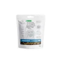 NATURES PROTECTION Superior Care White Dogs, XS-XL, Hering și Ceai verde, punguță recompense funcționale fără cereale câini, sistem imunitar, 150g