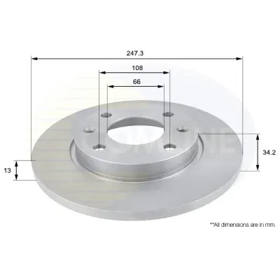 Disc frana COMLINE ADC1508