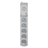 Prelungitor electric 3m, 230V, 3x1mm ², numar prize 230V x 5buc. E USB 2.0, IP20