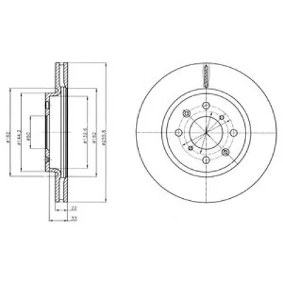 Disc frana DELPHI BG4340