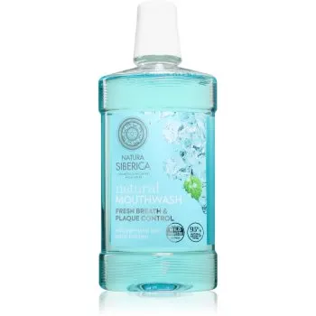 Natura Siberica Natural Mouthwash Fresh Breath & Plaque Control apă de gură pentru o respirație proaspătă