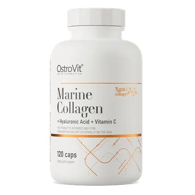Colagen marin cu acid hialuronic si vitamina C, 120 capsule, OstroVit