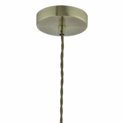 Lampa suspendata Curtis Pendant Antique Brass & Champagne Glass