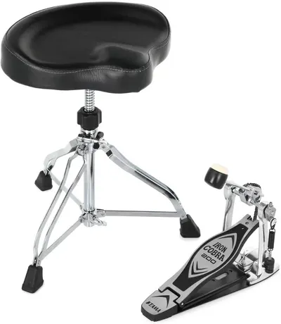 Set hardware Tama - Iron Cobra 200 HED2G, 2 piese, argintiu/negru