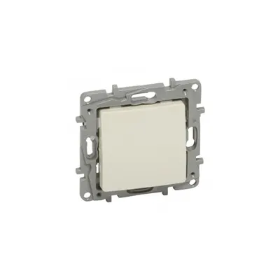Illuminated push-button Niloé -NO-NC - 1-module -6 A -250 V~ -auto. terminals -ivory
