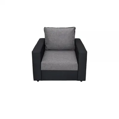 Fotoliu NERO extensibil, negru + gri inchis, 93x90x80 cm