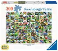 Puzzle Ravensburger din 300 XXL piese - 99 de păsări minunate
