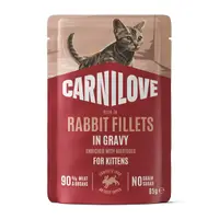 Carnilove Cat Pouch Gravy Rabbit & Marigold Kittens 85 g