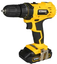 Mașină de găurit fără fir RTRMAX - RTM350, cu 2 baterii, încărcător și husă
