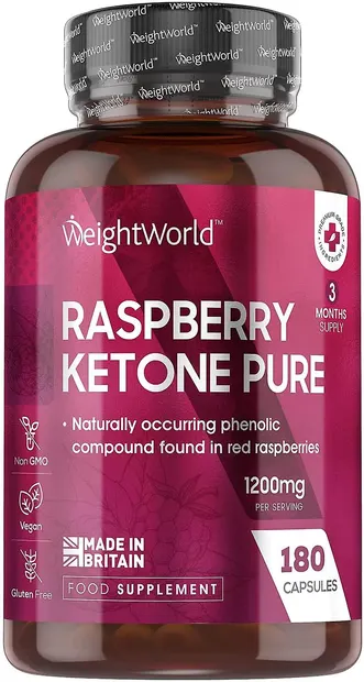 Raspberry Ketone Pure, 1200 mg, 180 capsule, Weight World