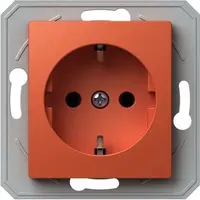 Ekonomik Priza SCHUKO 1P 16A ST IP20 Portocaliu, TEM Modul TEM-VE10ORXO-B