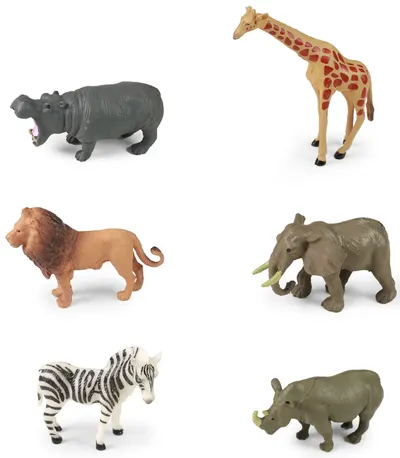 Set de figurine Rappa - Animale africane, 6 buc. , 5-7 cm