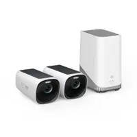Sistem supraveghere wireless exterior WiFi Eufy T88713W1, 2 camere, 8 MP, IR / lumina alba 9 m, microfon si difuzor, acumulator 13000 mAh, sirena, detectie miscare, recunoastere faciala