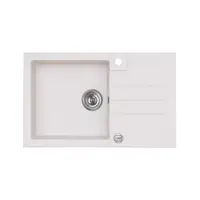 Chiuveta bucatarie compozit alb mat cu picurator Alveus rock 130