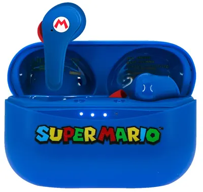 Căști pentru copii OTL Technologies - Super Mario, TWS, albastre/ rosii