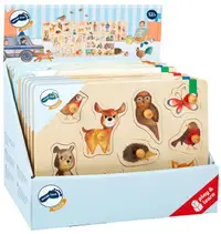 Puzzle din lemn Small Foot, 10 piese pe tablita