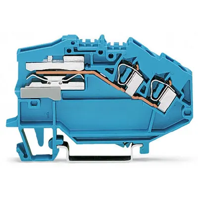 2-conductor N-disconnect terminal block; 4 mm²; CAGE CLAMP®; 4,00 mm²; blue